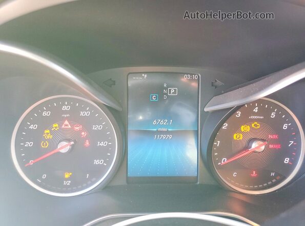 55SWF8DB7KU301144 2019 MERCEDES-BENZ C Black Instrument cluster view