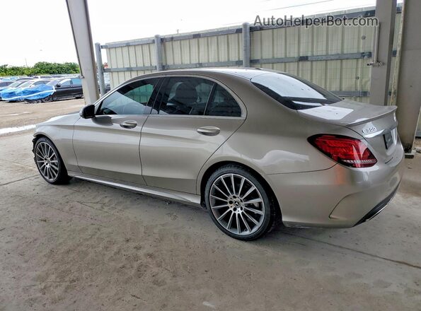 55SWF8DB7KU303265 2019 MERCEDES-BENZ C Gray Trasero izquierdo