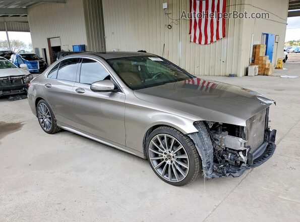 55SWF8DB7KU303265 2019 MERCEDES-BENZ C Gray Delantero derecho