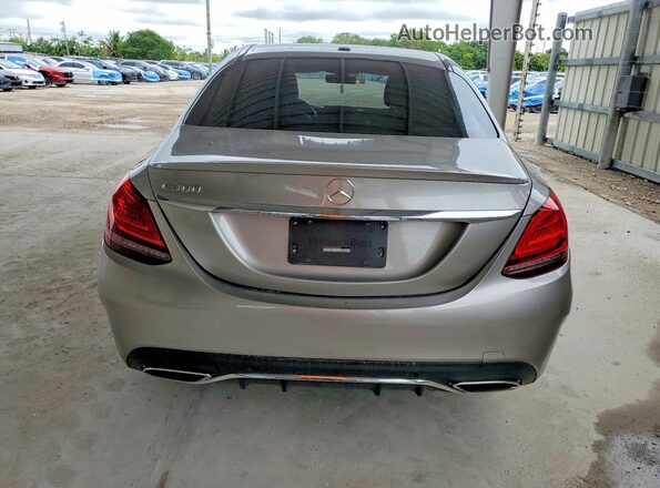 55SWF8DB7KU303265 2019 MERCEDES-BENZ C Gray Vista trasera