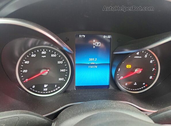 55SWF8DB8KU302917 2019 MERCEDES-BENZ C Black Widok zestawu wskaźników