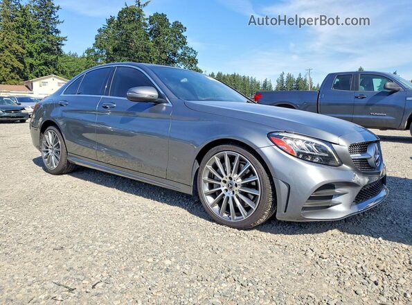 55SWF8DB8KU308636 2019 MERCEDES-BENZ C Gray Przód prawy