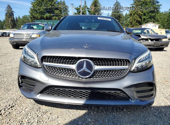 55SWF8DB8KU308636 2019 MERCEDES-BENZ C Gray Widok z przodu