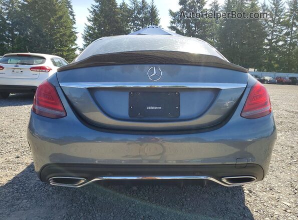 55SWF8DB8KU308636 2019 MERCEDES-BENZ C Gray Widok z tyłu