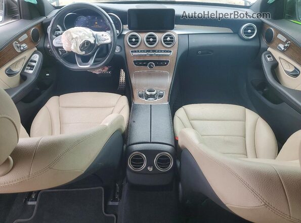 55SWF8DB9LU332784 2020 MERCEDES-BENZ C White წინა პანელის ხედი