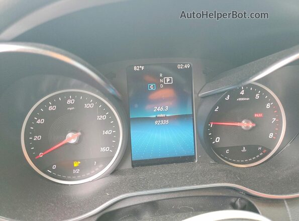 55SWF8DBXKU295467 2019 MERCEDES-BENZ C Black ხელსაწყოთა პანელის ხედი