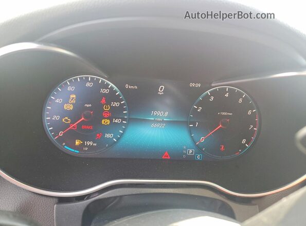 55SWF8EB0KU296495 2019 MERCEDES-BENZ C Red Սարքավորումների վահանակի տեսք