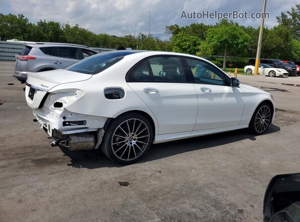 55SWF8EB0KU315675 2019 MERCEDES-BENZ C Белый Задняя правая четверть