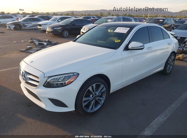 55SWF8EB1KU305995 2019 MERCEDES-BENZ C-CLASS White Передня ліва чверть