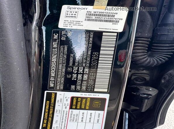 55SWF8EB1KU307858 2019 MERCEDES-BENZ C Black Հետևի նստատեղերի տեսք
