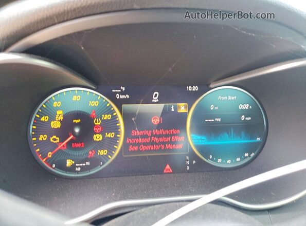 55SWF8EB1KU315586 2019 MERCEDES-BENZ C Black Instrument cluster view