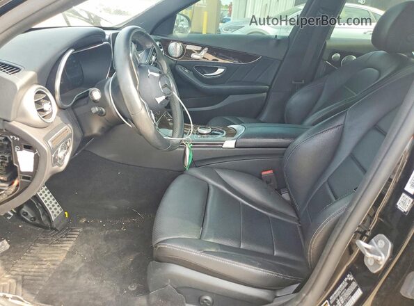 55SWF8EB1KU315586 2019 MERCEDES-BENZ C Black Front interior view