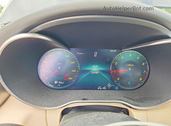 55SWF8EB1KU316883 2019 MERCEDES-BENZ C Black Instrument cluster view