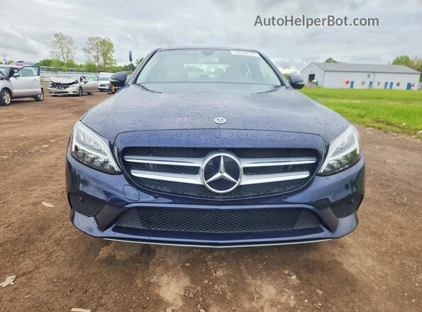 55SWF8EB2KU307027 2019 MERCEDES-BENZ C Blue Вид спереду