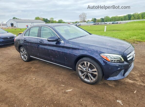 55SWF8EB2KU307027 2019 MERCEDES-BENZ C Blue Передня права чверть