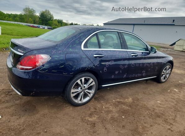 55SWF8EB2KU307027 2019 MERCEDES-BENZ C Blue Задня права чверть