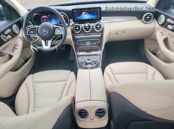 55SWF8EB2KU307027 2019 MERCEDES-BENZ C Blue Вид панелі приладів
