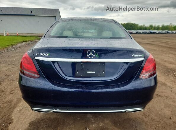 55SWF8EB2KU307027 2019 MERCEDES-BENZ C Blue Вид ззаду