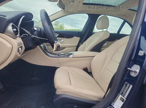 55SWF8EB2KU307027 2019 MERCEDES-BENZ C Blue Вид салону спереду