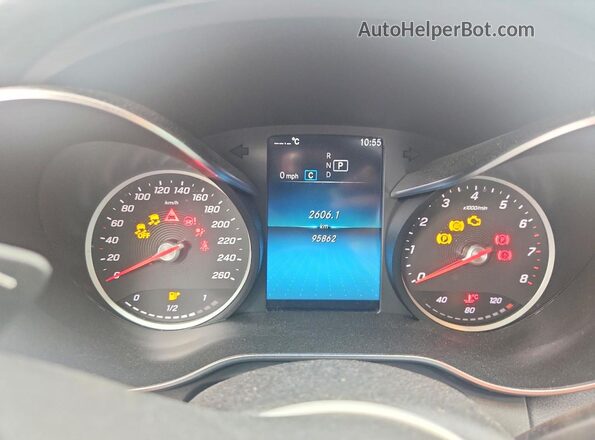 55SWF8EB2LU333564 2020 MERCEDES-BENZ C Blue ხელსაწყოთა პანელის ხედი