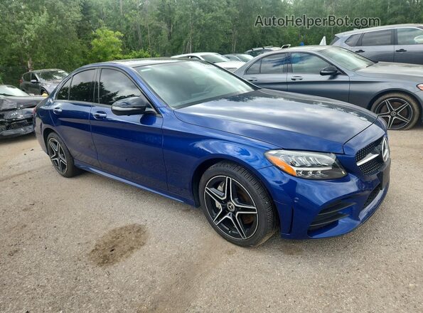 55SWF8EB2LU333564 2020 MERCEDES-BENZ C Blue წინა მარჯვენა