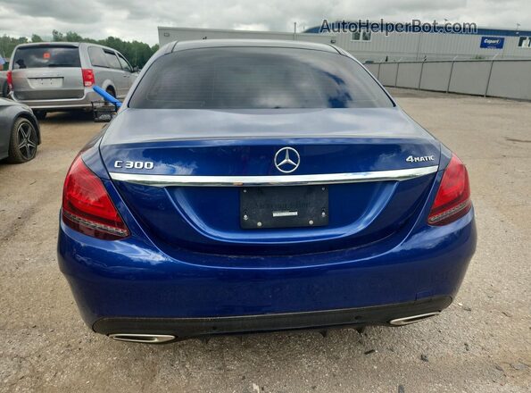 55SWF8EB2LU333564 2020 MERCEDES-BENZ C Blue უკანა ხედი