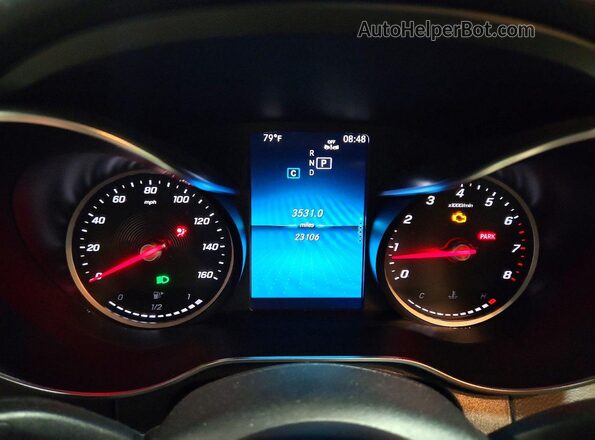 55SWF8EB5KU305739 2019 MERCEDES-BENZ C Silver Widok zestawu wskaźników
