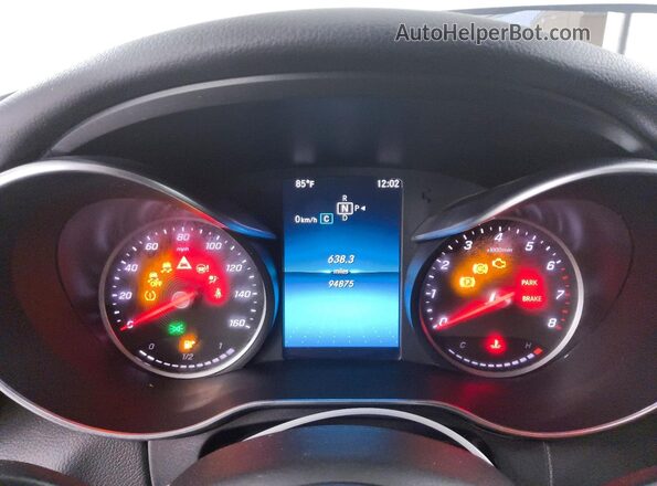 55SWF8EB6KU297358 2019 MERCEDES-BENZ C White Սարքավորումների վահանակի տեսք