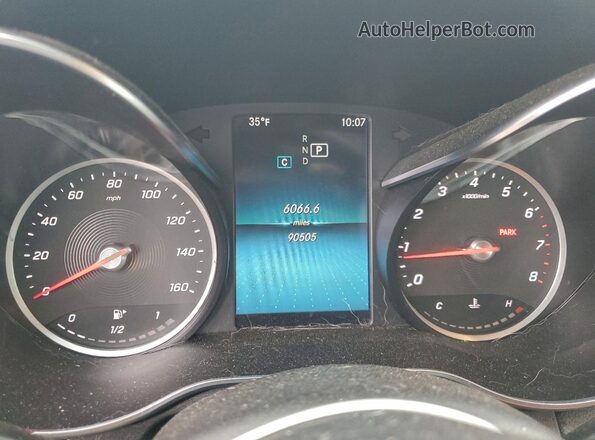 55SWF8EB6KU299126 2019 MERCEDES-BENZ C Black Սարքավորումների վահանակի տեսք