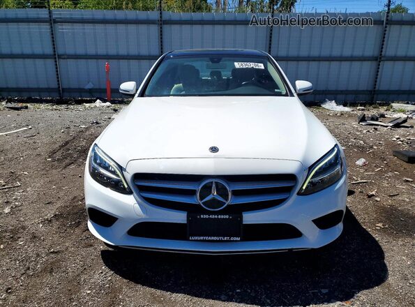 55SWF8EB7KU286532 2019 MERCEDES-BENZ C White Widok z przodu