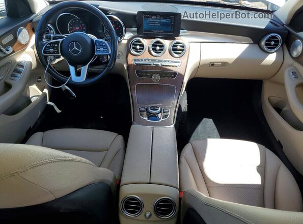 55SWF8EB7KU286532 2019 MERCEDES-BENZ C White Widok deski rozdzielczej