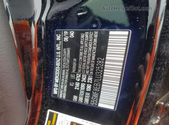 55SWF8EB7LU325282 2020 MERCEDES-BENZ C Черный Вид подкапотного пространства