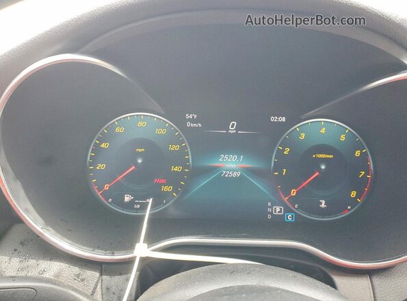 55SWF8EB7LU325282 2020 MERCEDES-BENZ C Черный Вид щитка приборов