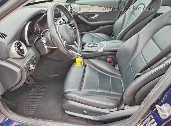 55SWF8EB8KU318744 2019 MERCEDES-BENZ C Синий Вид салона спереди