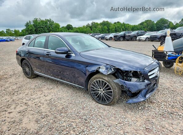 55SWF8EB8KU318744 2019 MERCEDES-BENZ C Синий Передняя правая четверть