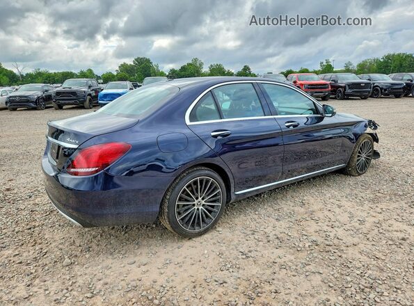 55SWF8EB8KU318744 2019 MERCEDES-BENZ C Синий Задняя правая четверть