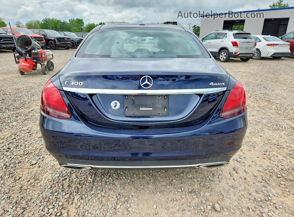 55SWF8EB8KU318744 2019 MERCEDES-BENZ C Синий Вид сзади