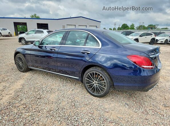 55SWF8EB8KU318744 2019 MERCEDES-BENZ C Синий Задняя левая четверть
