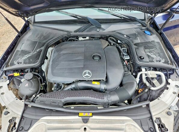 55SWF8EB8KU318744 2019 MERCEDES-BENZ C Синий Вид задней части салона