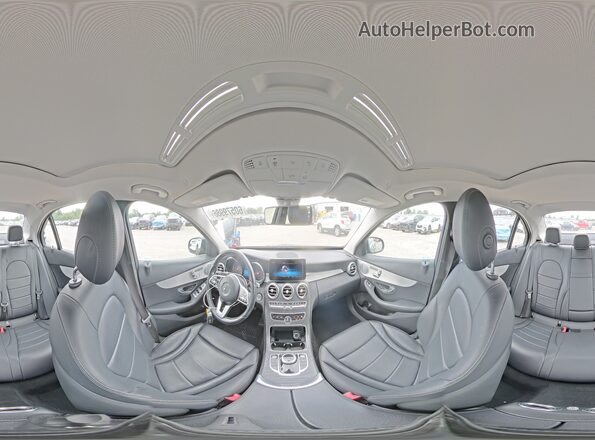 55SWF8EB8KU318744 2019 MERCEDES-BENZ C Синий Панорамный вид салона 360°