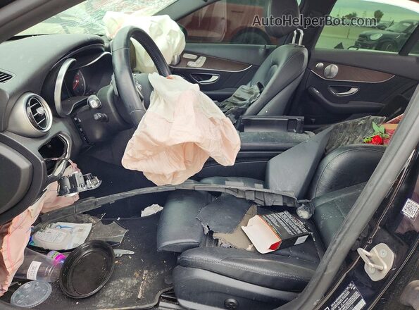 55SWF8EB8LU322827 2020 MERCEDES-BENZ C Black Vista interior delantera