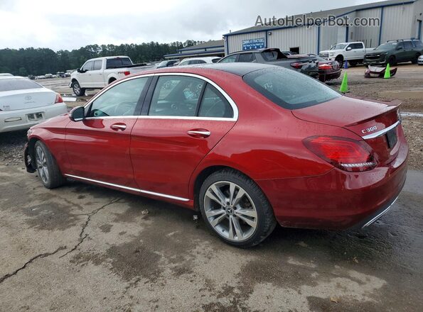 55SWF8EB9KU301760 2019 MERCEDES-BENZ C Burgundy Задня ліва чверть