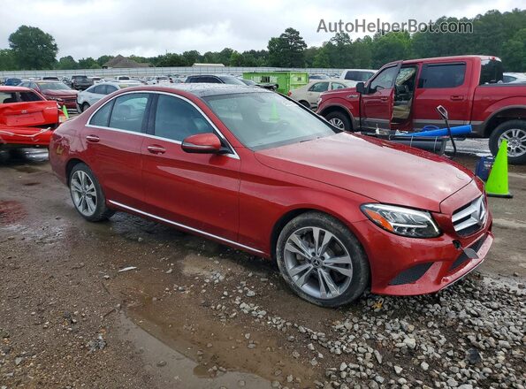 55SWF8EB9KU301760 2019 MERCEDES-BENZ C Burgundy Передня права чверть