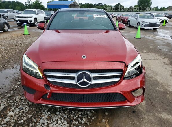 55SWF8EB9KU301760 2019 MERCEDES-BENZ C Burgundy Вид спереду