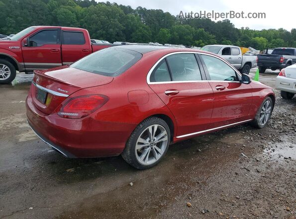 55SWF8EB9KU301760 2019 MERCEDES-BENZ C Burgundy Задня права чверть