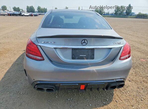 55SWF8HB0GU140458 2016 MERCEDES-BENZ C Gray Widok z tyłu