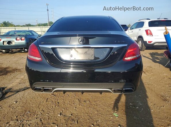 55SWF8HB2GU107672 2016 MERCEDES-BENZ C Black Rear view
