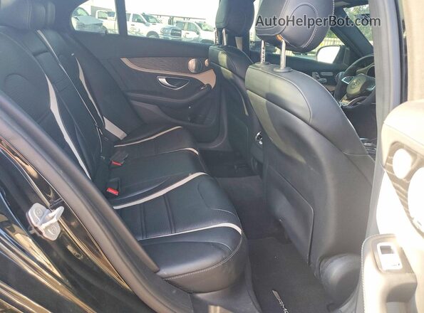 55SWF8HB2GU107672 2016 MERCEDES-BENZ C Black Rear seats view