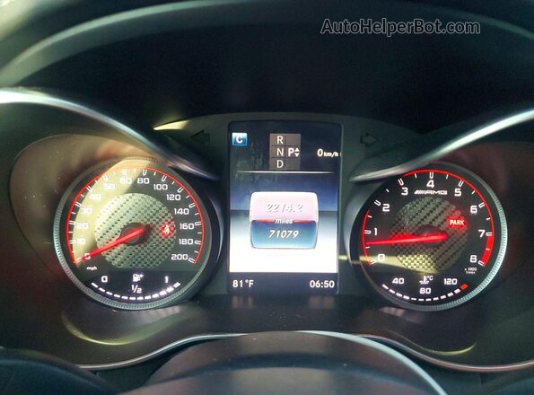 55SWF8HB2GU107672 2016 MERCEDES-BENZ C Black Instrument cluster view