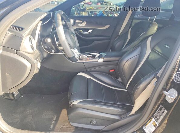 55SWF8HB2GU107672 2016 MERCEDES-BENZ C Black Front interior view